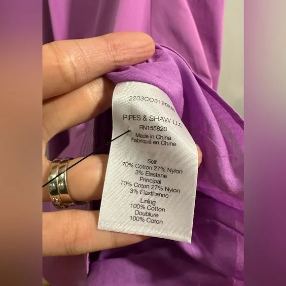 NWT Veronica Beard Beilla Ruffled Cotton Blend Poplin Cutout Midi Dress Purple 2 - Picture 2 of 16